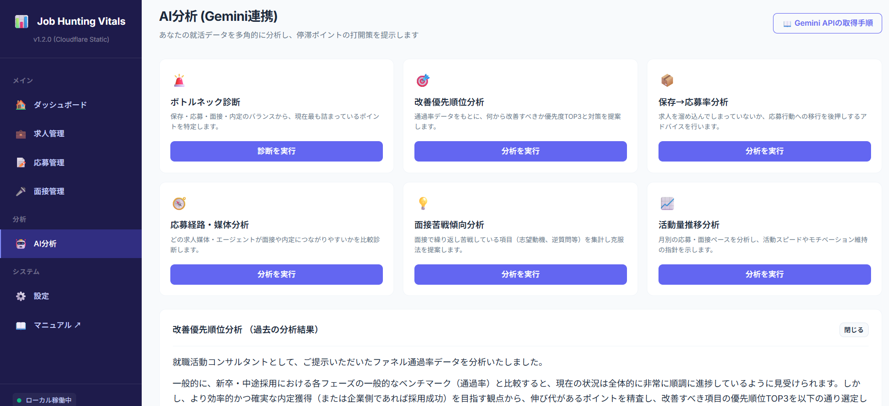 AI分析画面のスクリーンショット